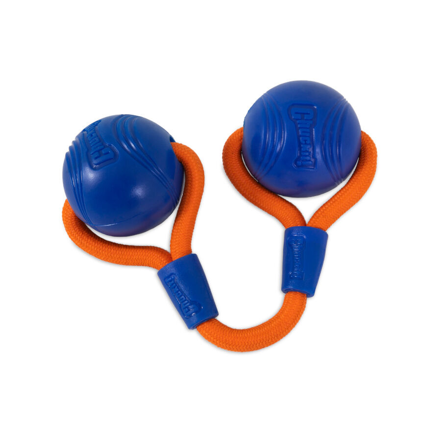 Chuckit! Crunch Duo Tug Pelota Con Cuerda para perros, , large indicador imagen numero 1